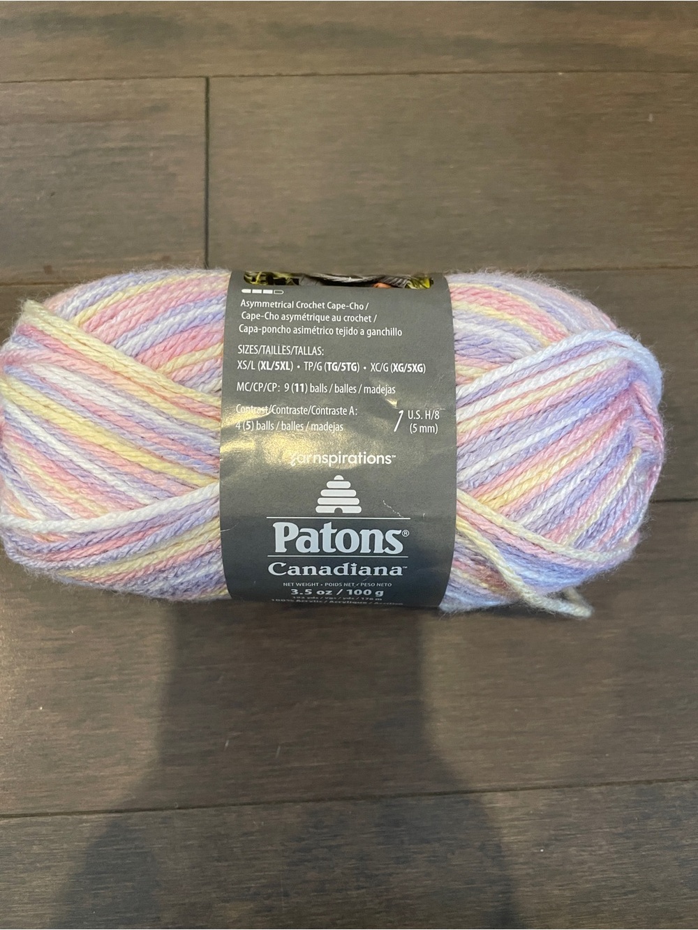 Canadiana Pastel verigated Multicolor Yarn